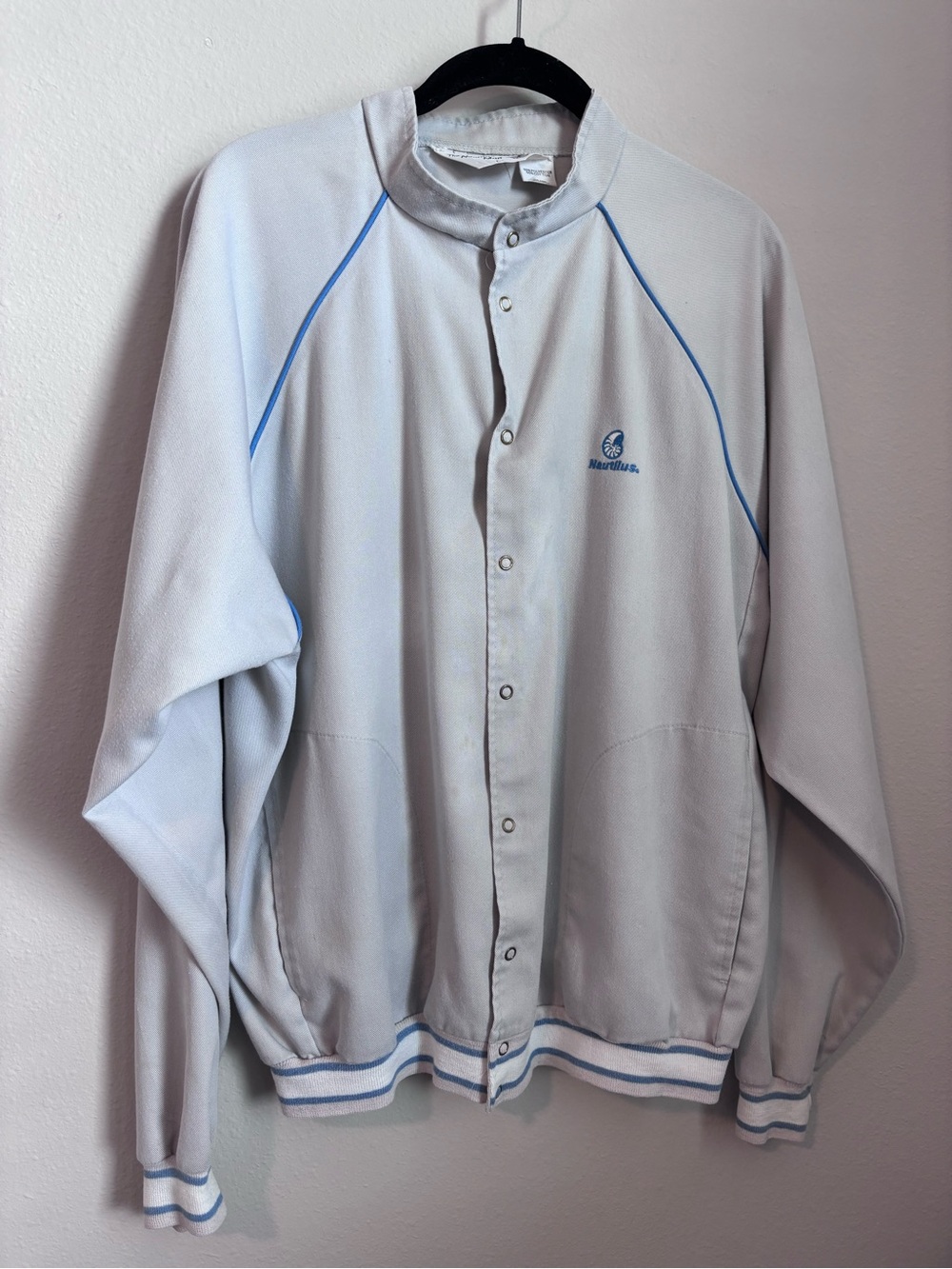 VTG 1970’s Rare Nautilus by Arthur Jones Gray Bomber Jacket Collector’s Piece